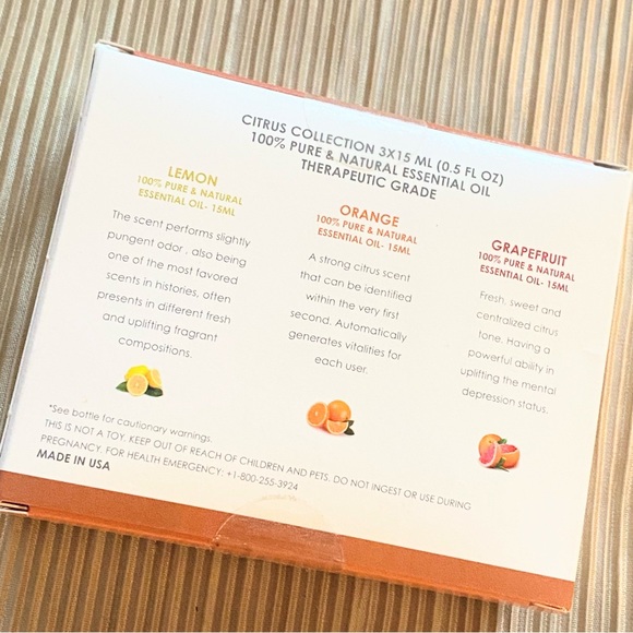 Serene House Essential Oils Citrus - Grapefruit, Orange, Lemon 15ml 3pc Set - Picture 2 of 2